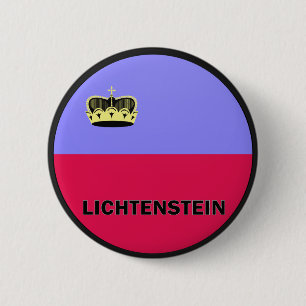 Lichtenstein Roundel quality Flag 6 Cm Round Badge