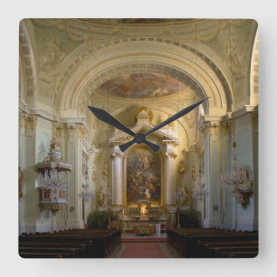 Lichtental Church Vienna Austria Square Wall Clock