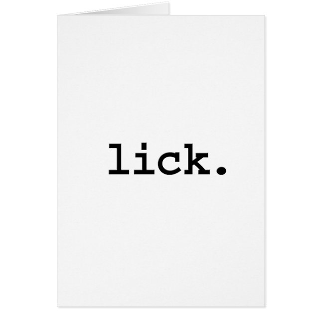 lick. (Front)