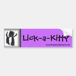Lick-a-kitty bumper sticker