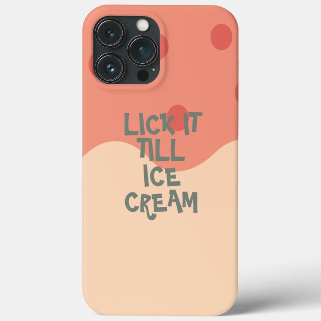 Lick It Till Ice Cream 1 Pastel Colour iPhone Case (Back)