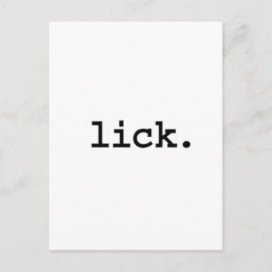 lick. postcard