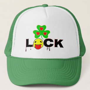 §☺Lick the Lucky Irish Shamrock Fun Trucker Hat☺§ Hat