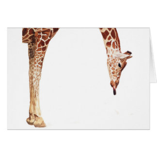 "Licker" Giraffe Wildlife Animal Watercolor