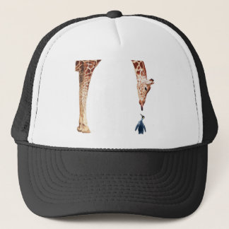 "Licker with Penguin" Giraffe Watercolor Trucker Hat