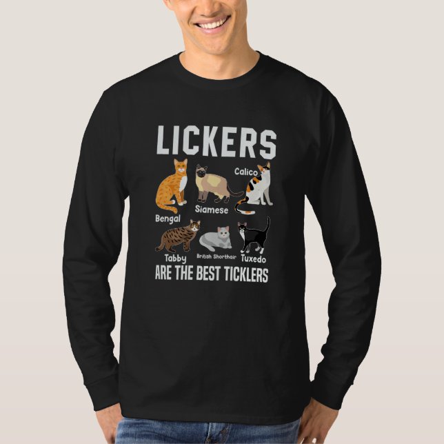 Lickers Cat Feline Kitten Owners T-Shirt (Front)