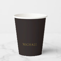 Licorice Black Gold Minimalist Plain Modern Name