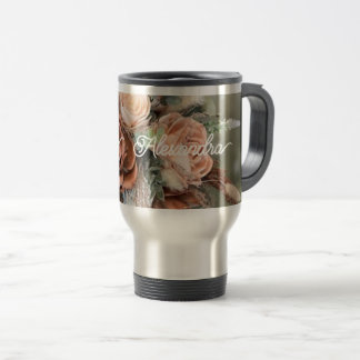 Lid, and Straw, Stainless Steel Engraved Tumbler Travel Mug