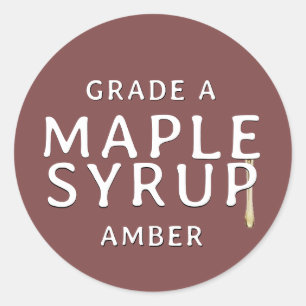 Lid Label for GRADING MAPLE SYRUP