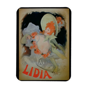 'Lidia', 1895 (colour litho) Magnet