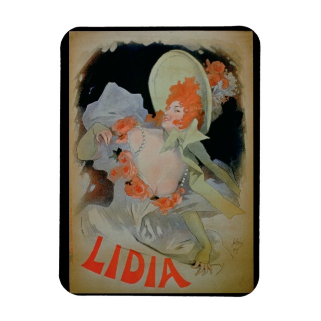 'Lidia', 1895 (colour litho) Magnet (Vertical)