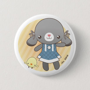 Lidia: The Bunny Amigurumi 6 Cm Round Badge