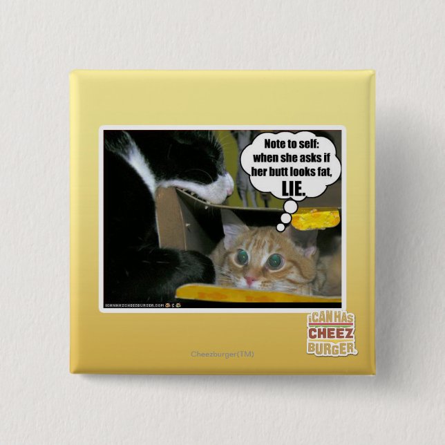 LIE 15 CM SQUARE BADGE (Front)