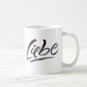Liebe Love Hertz German Germany Brush Lettering Coffee Mug