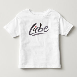 Liebe Love Hertz Heart Brush Lettering Calligraphy Toddler T-Shirt