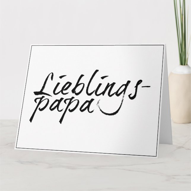 Lieblingspapa - schwarzer Schriftzug 00001 Card (Front)