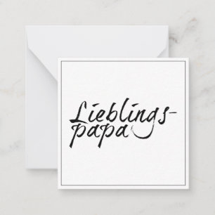 Lieblingspapa - schwarzer Schriftzug 00001 Card