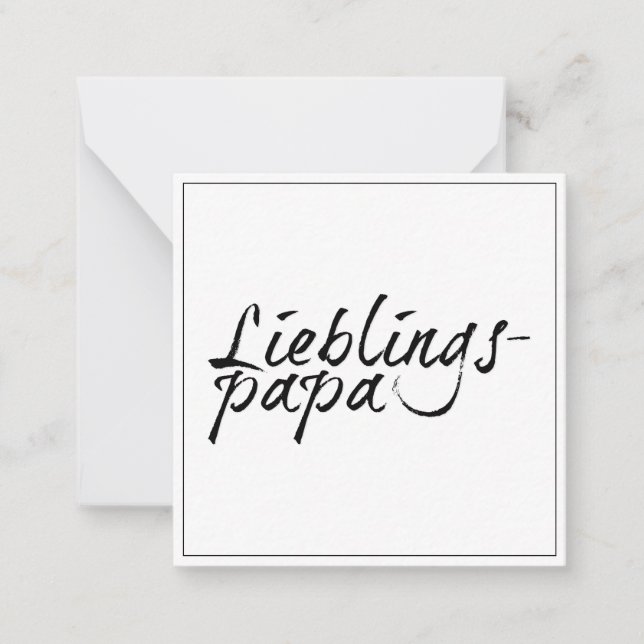 Lieblingspapa - schwarzer Schriftzug 00001 Card (Front)