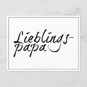 Lieblingspapa - schwarzer Schriftzug 00001 Holiday Postcard