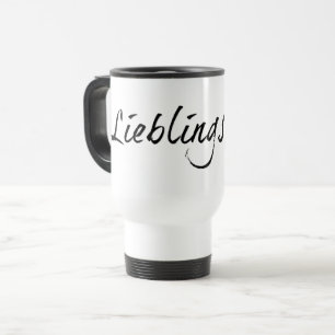 Lieblingspapa - schwarzer Schriftzug 00001 Travel Mug
