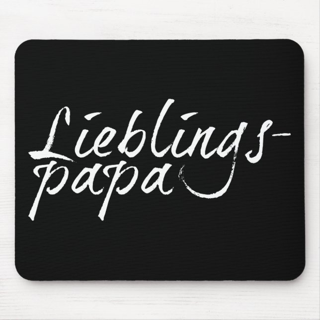 Lieblingspapa - weißer Schriftzug 00001 Mouse Pad (Front)
