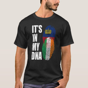 Liechtenstein And Irish Mix DNA Heritage Flag T-Shirt