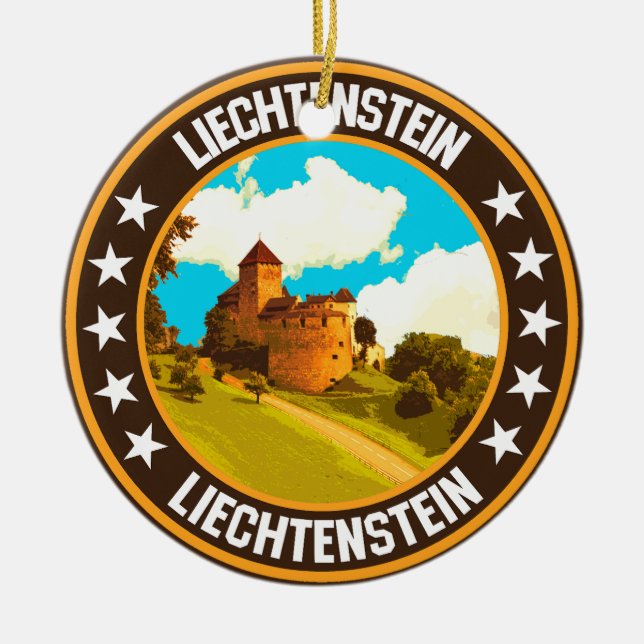 Liechtenstein                                      ceramic tree decoration (Front)