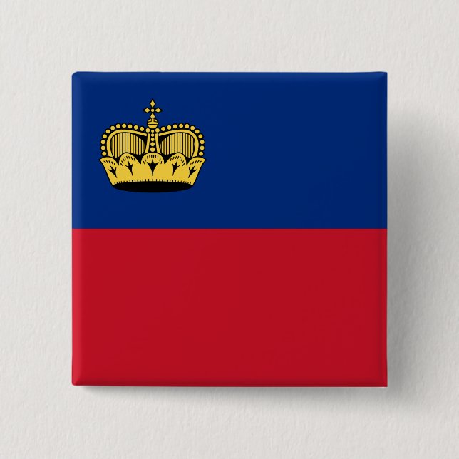 Liechtenstein Flag 15 Cm Square Badge (Front)