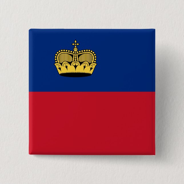 Liechtenstein Flag 15 Cm Square Badge (Front)