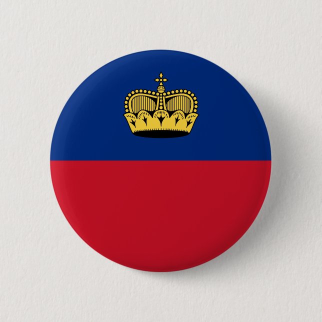 Liechtenstein Flag 6 Cm Round Badge (Front)