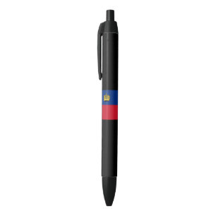 Liechtenstein Flag Black Ink Pen