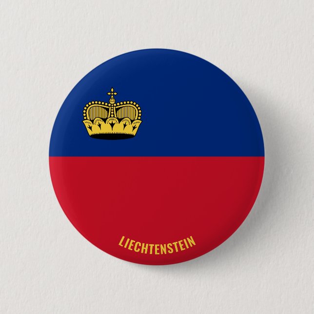 Liechtenstein Flag Charming Patriotic 6 Cm Round Badge (Front)