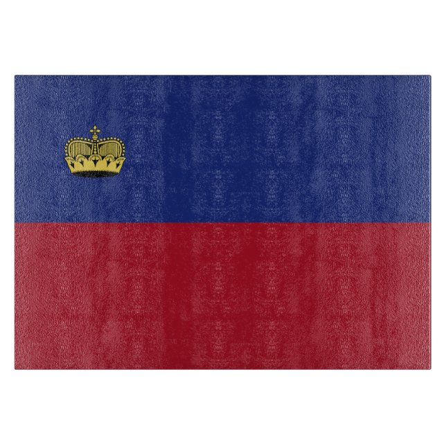 Liechtenstein flag cutting board (Front)