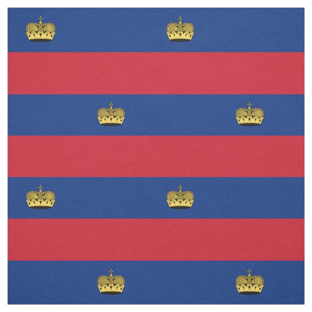 Liechtenstein Flag Fabric (Swatch)