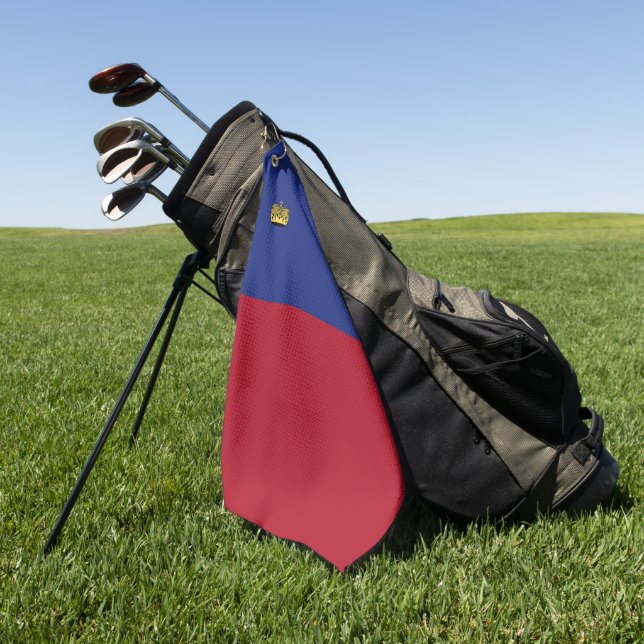 Liechtenstein flag golf towel (Green)