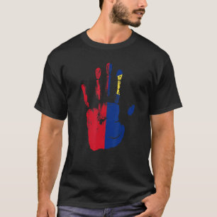Liechtenstein Flag Hand Men Women Kids T-Shirt