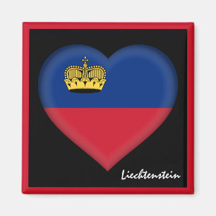 Liechtenstein flag & Heart, Liechtenstein holiday Magnet