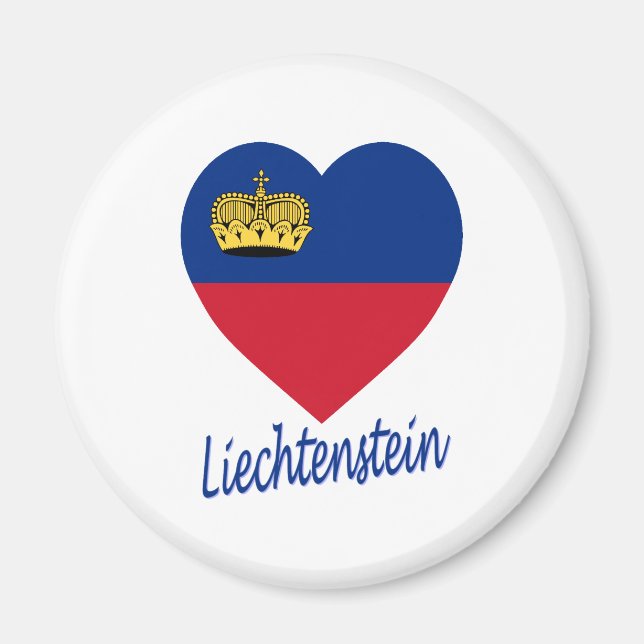Liechtenstein Flag Heart Magnet (Front)