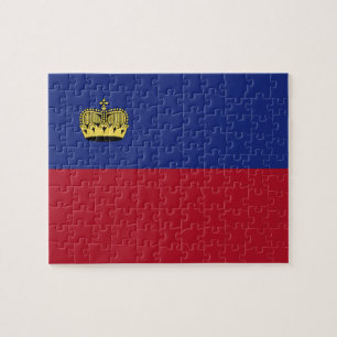 Liechtenstein flag jigsaw puzzle