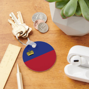 Liechtenstein flag key ring