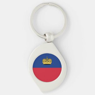 Liechtenstein Flag Key Ring