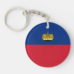 Liechtenstein Flag Key Ring