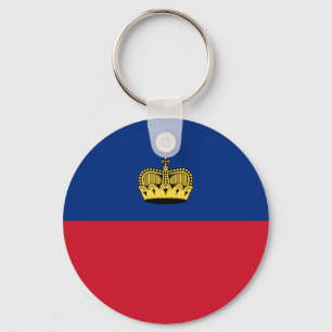 Liechtenstein Flag Key Ring