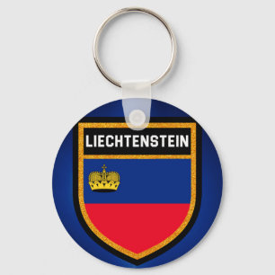 Liechtenstein Flag Key Ring