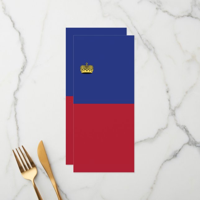 Liechtenstein flag menu (Front/Back In Situ)
