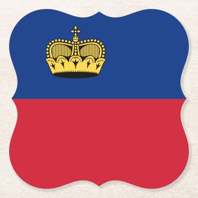 Liechtenstein Flag Paper Coaster (Front)