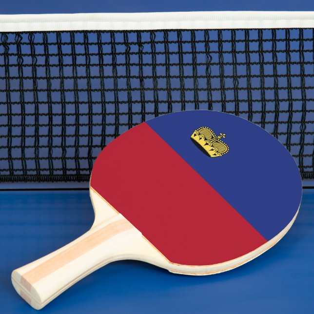 Liechtenstein flag ping pong paddle (Insitu)