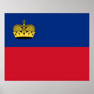 Liechtenstein Flag Poster