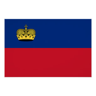 Liechtenstein Flag Poster