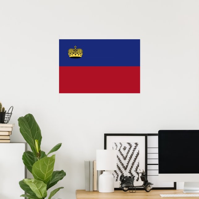 Liechtenstein flag poster (Home Office)